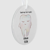 私のパーソナライズされた失った最初の歯のクリスマス オーナメント (正面)