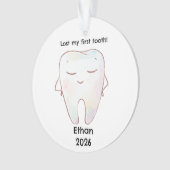 私のパーソナライズされた失った最初の歯のクリスマス オーナメント (正面)