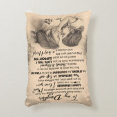 私のパーソナライズされた娘には、ママ毛布からの愛 アクセントクッション (正面(垂直))