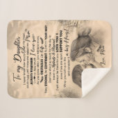 私のパーソナライズされた娘には、ママ毛布からの愛 シェルパブランケット (正面(横))