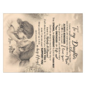 私のパーソナライズされた娘には、ママ毛布からの愛 テーブルクロス (正面(横))