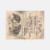 私のパーソナライズされた娘には、ママ毛布からの愛 フリースブランケット (正面(横))