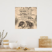 私のパーソナライズされた娘には、ママ毛布からの愛 ポスター (キッチン)