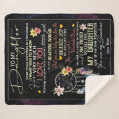 私のパーソナライズされた娘には、母からの愛が夢を見た シェルパブランケット (正面(横))