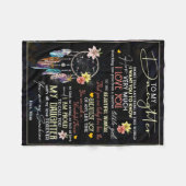 私のパーソナライズされた娘には、母からの愛が夢を見た フリースブランケット (正面(横))