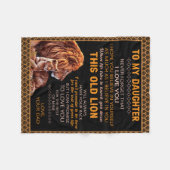 私のパーソナライズされた娘にライオン毛布 フリースブランケット (正面(横))