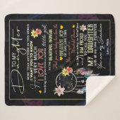 私のパーソナライズされた娘に母から愛して シェルパブランケット (正面(横))