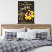 私のパーソナライズされた娘に母の夕花を愛して キャンバスプリント (インサイチュ (寝室))