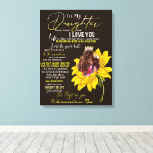 私のパーソナライズされた娘に母の夕花を愛して キャンバスプリント (インサイチュ (ウッドフロア))