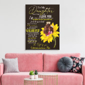 私のパーソナライズされた娘に母の夕花を愛して キャンバスプリント (インサイチュ (リビング))