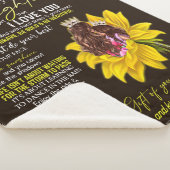 私のパーソナライズされた娘に母の夕花を愛して シェルパブランケット (3/4)