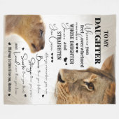 私のパーソナライズされた娘に王冠を正す フリースブランケット (正面(横))