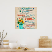 私のパーソナライズされた娘にMom Butterflからの愛 ポスター (キッチン)