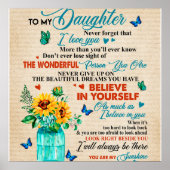 私のパーソナライズされた娘にMom Butterflからの愛 ポスター (正面)