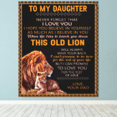 私のパーソナライズされた娘のライオンに キャンバスプリント (インサイチュ (ウッドフロア))