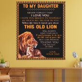 私のパーソナライズされた娘のライオンに キャンバスプリント (インサイチュ (リビング))