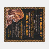 私のパーソナライズされた娘のライオンに フリースブランケット (正面(横))