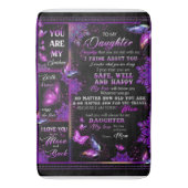 私のパーソナライズされた娘の毛布に蝶 バスマット (正面縦)