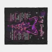 私のパーソナライズされた娘の毛布に蝶 フリースブランケット (正面(横))