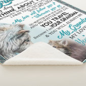 私のパーソナライズされた孫に宛てた手紙恋の孫 シェルパブランケット (3/4)