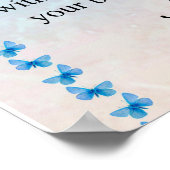 私のパーソナライズされた孫に毛布の蝶 ポスター (角)