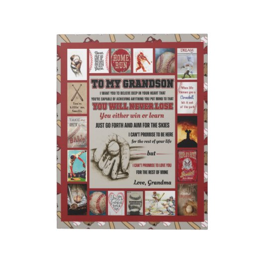 私のパーソナライズされた孫への手紙、おばあちゃんを愛する ノートパッド (回転)