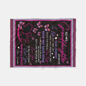 私のパーソナライズされた孫娘バタフライフリースへ フリースブランケット (正面(横))