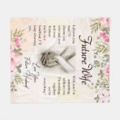 私のパーソナライズされた将来の妻の毛布 フリースブランケット (正面(横))