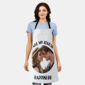 私のパーソナライズされた幸福の写真のソース エプロン (着用した状態)