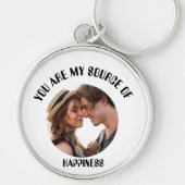 私のパーソナライズされた幸福の写真のソース キーホルダー (正面)