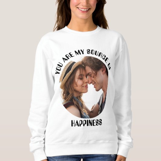 私のパーソナライズされた幸福の写真のソース スウェットシャツ (正面)