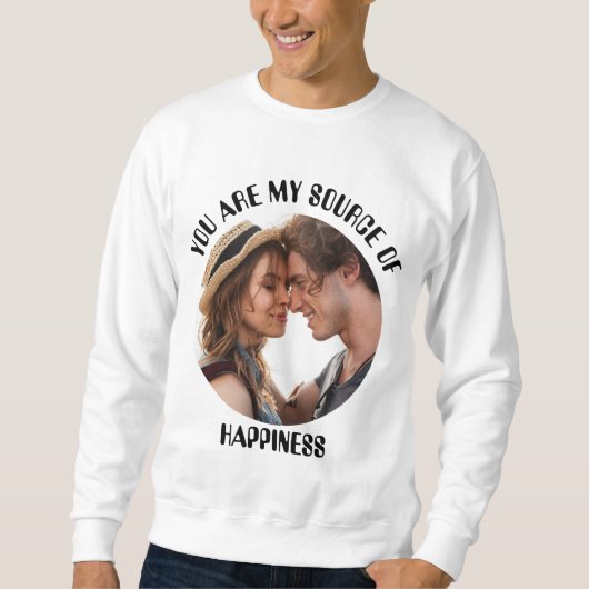 私のパーソナライズされた幸福の写真のソース スウェットシャツ (正面)