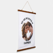 私のパーソナライズされた幸福の写真のソース 吊り下げ型タペストリー (傾斜あり)