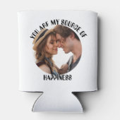 私のパーソナライズされた幸福の写真のソース 缶クーラー (裏面)