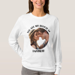 私のパーソナライズされた幸福の写真のソース Tシャツ
