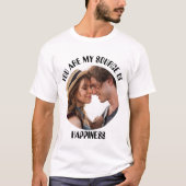 私のパーソナライズされた幸福の写真のソース Tシャツ (正面)