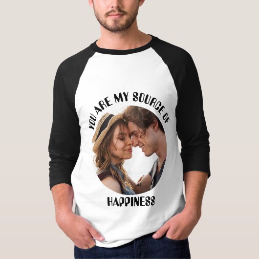 私のパーソナライズされた幸福の写真のソース Tシャツ (正面)