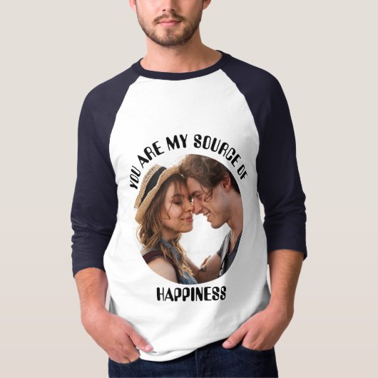 私のパーソナライズされた幸福の写真のソース Tシャツ (正面)