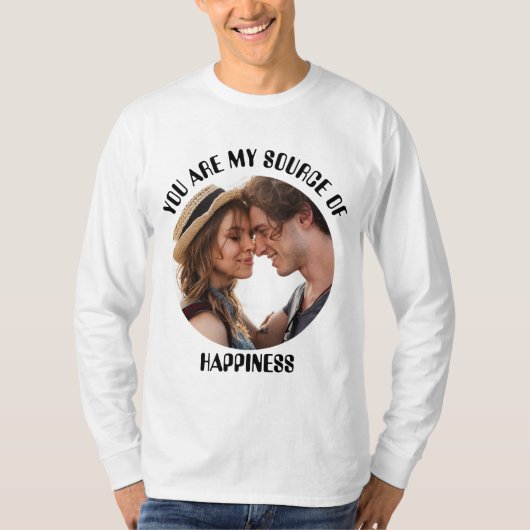私のパーソナライズされた幸福の写真のソース Tシャツ (正面)