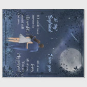 私のパーソナライズされた彼氏のカップルには、私はあなたを愛している ラッピングペーパー (フラット)