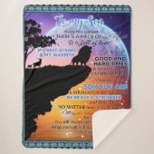 私のパーソナライズされた息子には、ママ毛布からの手紙 シェルパブランケット (正面)