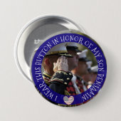 私のパーソナライズされた息子のボタンのメモリ内 缶バッジ (正面&裏面)