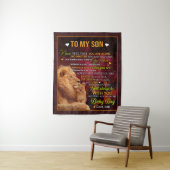 私のパーソナライズされた息子のライオンに、パパからのラブレター タペストリー (インサイチュ)