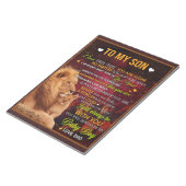 私のパーソナライズされた息子のライオンに、パパからのラブレター ノートパッド (アングル)