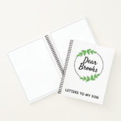 私のパーソナライズされた息子のリースジャーナルへの手紙 ノートブック (内部)