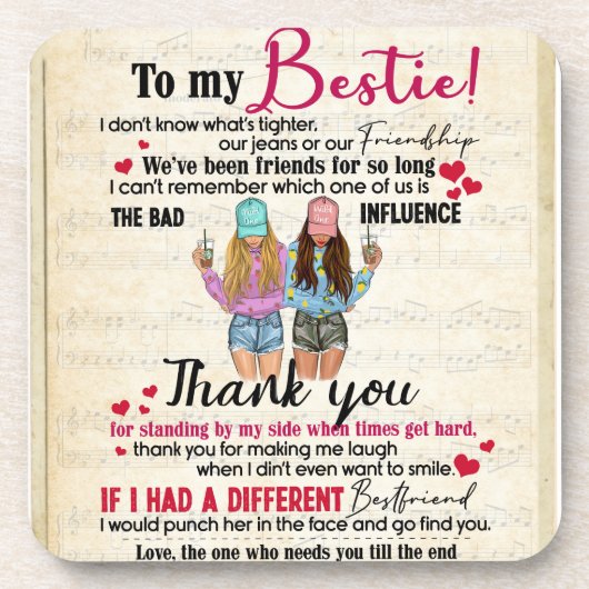 私のパーソナライズされた悩みに コースター (正面)