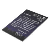 私のパーソナライズされた母に息子からのラブレター ノートパッド (アングル)