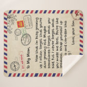 私のパーソナライズされた母の毛布への愛 シェルパブランケット (正面(横))