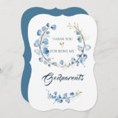 私のパーソナライズされた神様の両親ありがとう 招待状 (正面/裏面)