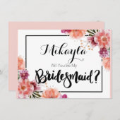 私のパーソナライズされた花嫁のカードを頼めるか 招待状 (正面/裏面)